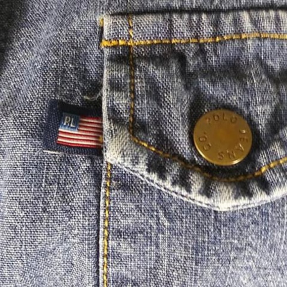 Polo Ralph Lauren Sz L Rockabilly Denim Shirt - Picture 6 of 7